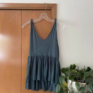 teal Raggs II Riches babydoll tank
